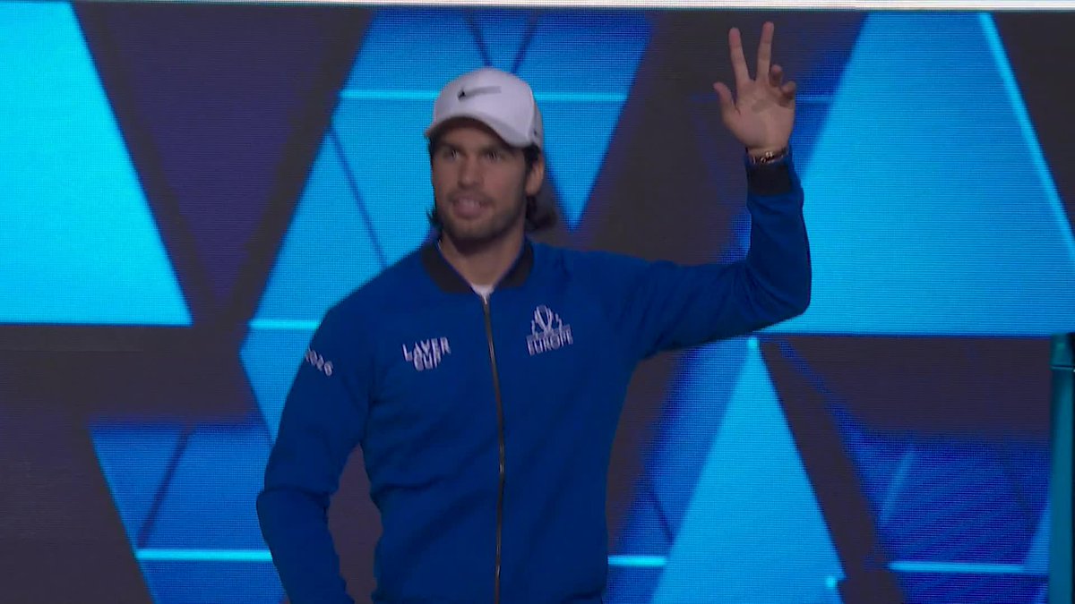Back on home soil 🔵🏡 Give it up for Team Europe. #LaverCup #TennisUnrivaled