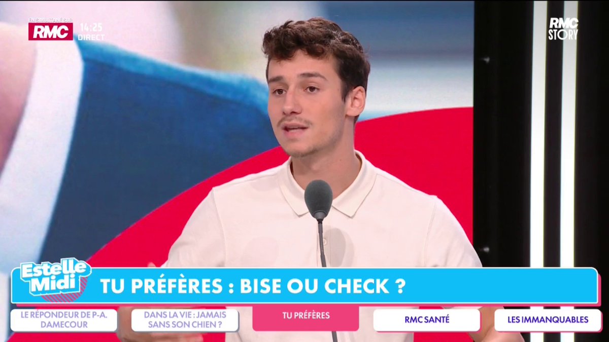TU PRÉFÈRES : faire la bise ou checker ? 🎙️Ilan Gabet "La bise, c'est pénétrer dans mon espace personnel et ça m'énerve" #EstelleMidi
