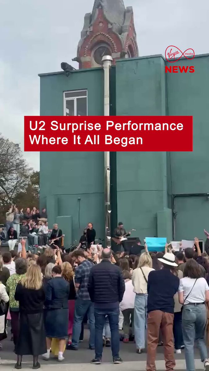 U2 have returned to their former school in Dublin for a surprise performance marking 50 years since the band first came together. 📺 More on Virgin Media PLAY