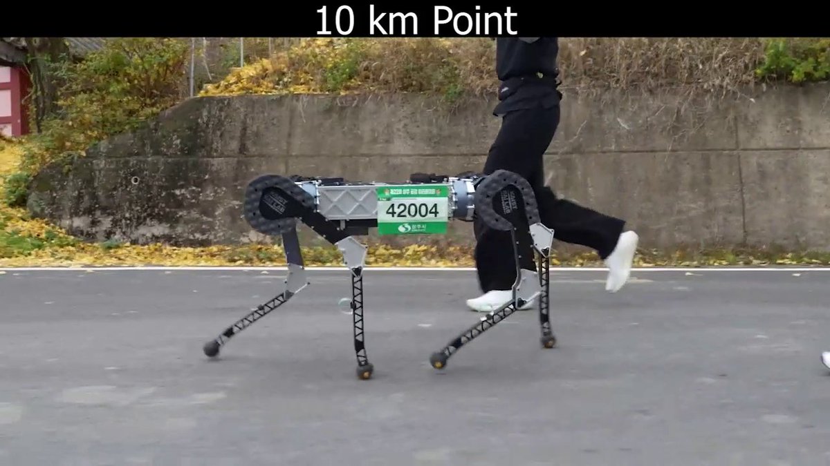 A paper in Nature demonstrates a four-legged robot that is able to complete a marathon on a single battery charge. The robot exhibited three times the travel range per charge of existing robots.
