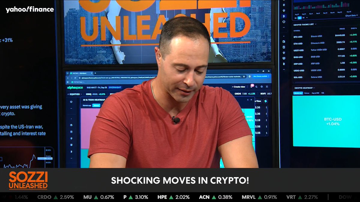 📈 Crypto is having a big quarter. $BTC is up 40% over the past three months, $EHT has jumped more than 65%, and the total crypto market cap has climbed over 30%. @briansozzi says that's just a bullish setup for Robinhood heading into next week's Hood Summit. 🤑