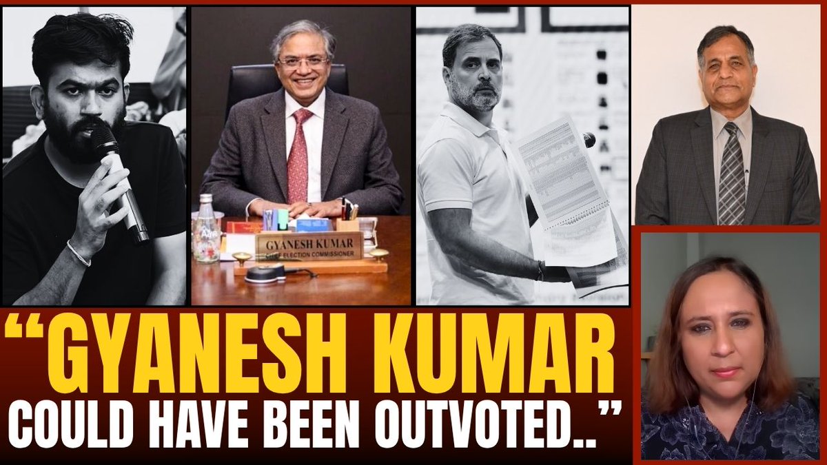 "Gyanesh Kumar could been stopped had the other two ECs called a full meeting of the commission"- @ashoklavasa former Election Commission in this must watch banger of an interview. In full