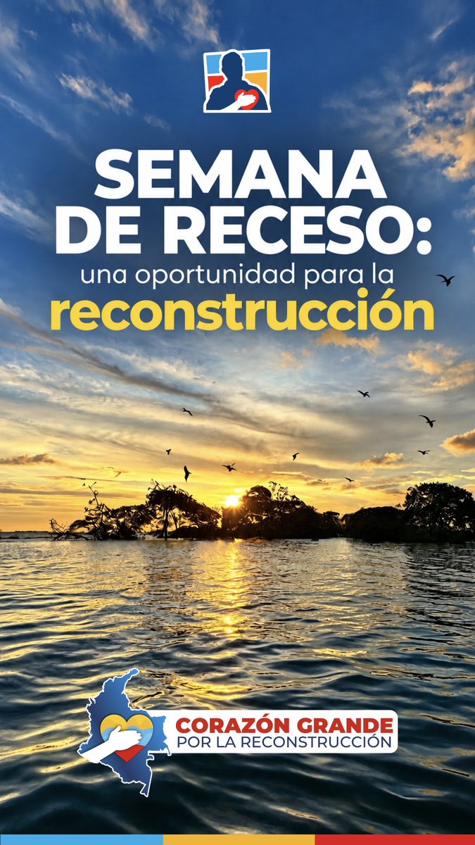 💛🇨🇴 La verdadera reconstrucción nace del corazón de los colombianos. En la Semana de Receso, del 5 al 9 de octubre, viaja y haz turismo en las zonas golpeadas por el terremoto. Apoya a las familias que hoy vuelven a levantarse. 🕊️ ¡Viaja de corazón y sé parte del Corazón Grande por la Reconstrucción! 🤝❤️
