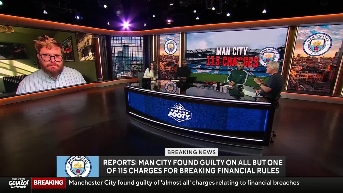 “This is a moment that could change English football.” 🚨 @JamesBenge reacts to breaking reports that Manchester City is set to be found guilty on 114 of the 115 charges relating to alleged breaches of financial rules and discusses possible ramifications for the club.