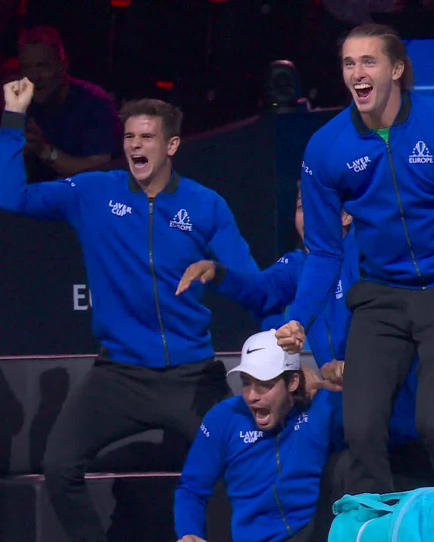 That Laver Cup match-winning feeling 🙌 #LaverCup #TennisUnrivaled