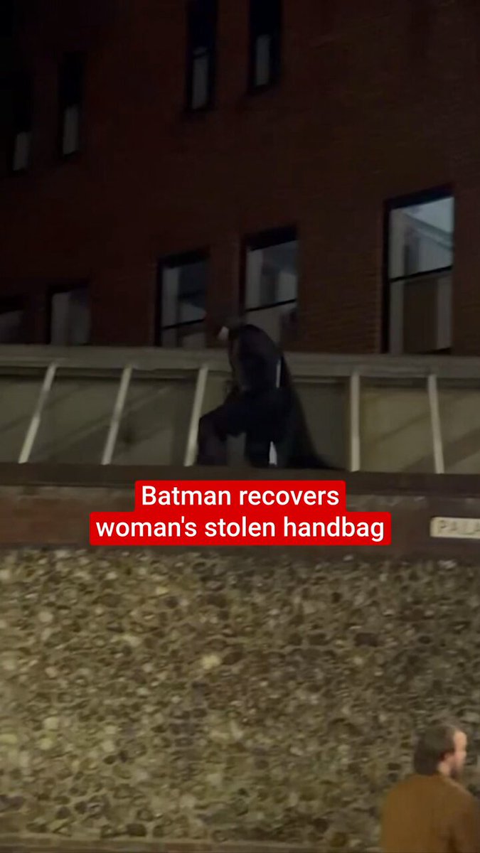 A partygoer dressed as Batman miraculously recovered a woman’s handbag that was stolen on a night out.