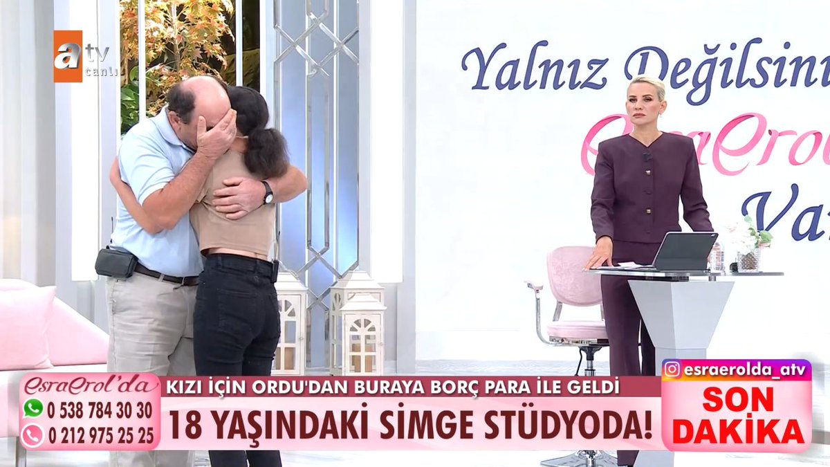 18 yaşındaki Simge, Esra Erol stüdyosunda babasıyla buluştu! #EsraErolda