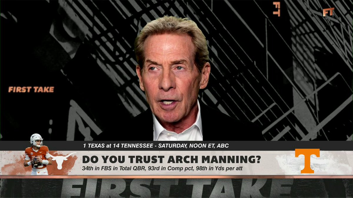 “I don’t see the poise that a Manning should have.” Skip Bayless weighs in on Arch Manning ahead of his game against Tennessee 👀