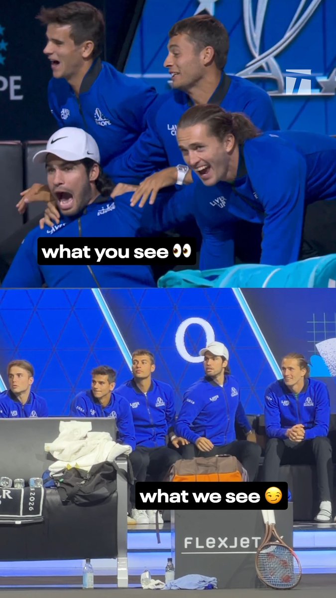 This iconic Team Europe celebration had to be covered from every angle 😭 #LaverCup