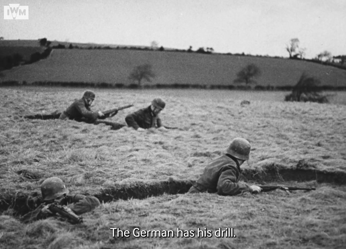 How to stop an enemy advance. This clip comes from a 1943 filmed produced for the School of Infantry to explain how to handle weapons and tactics of firing. Film: IWM DRA 444