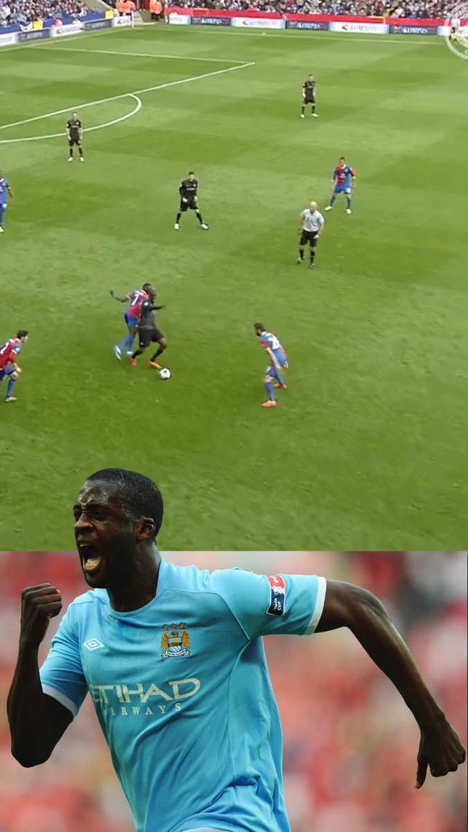 Todos hablan maravillas de Kanté, Bellingham o Declan Rice, pero se volverían locos viendo a Touré Yaya prime. 🥵 (vía ManCity/X)