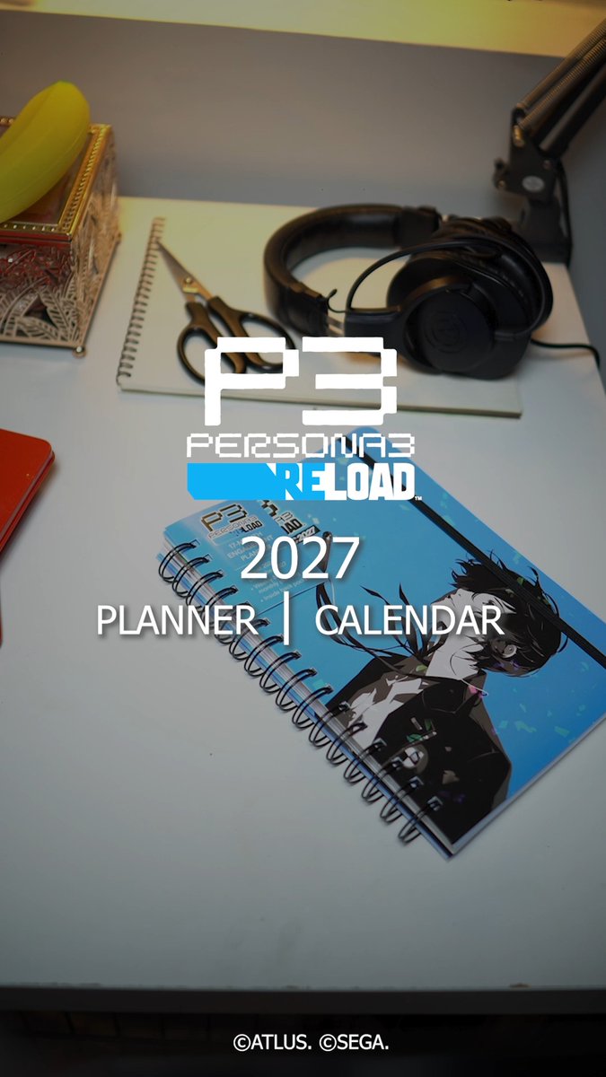 Balance daily life with the official Persona 3 Reload 2027 Planner and Calendar! 🗓️ 🛒: