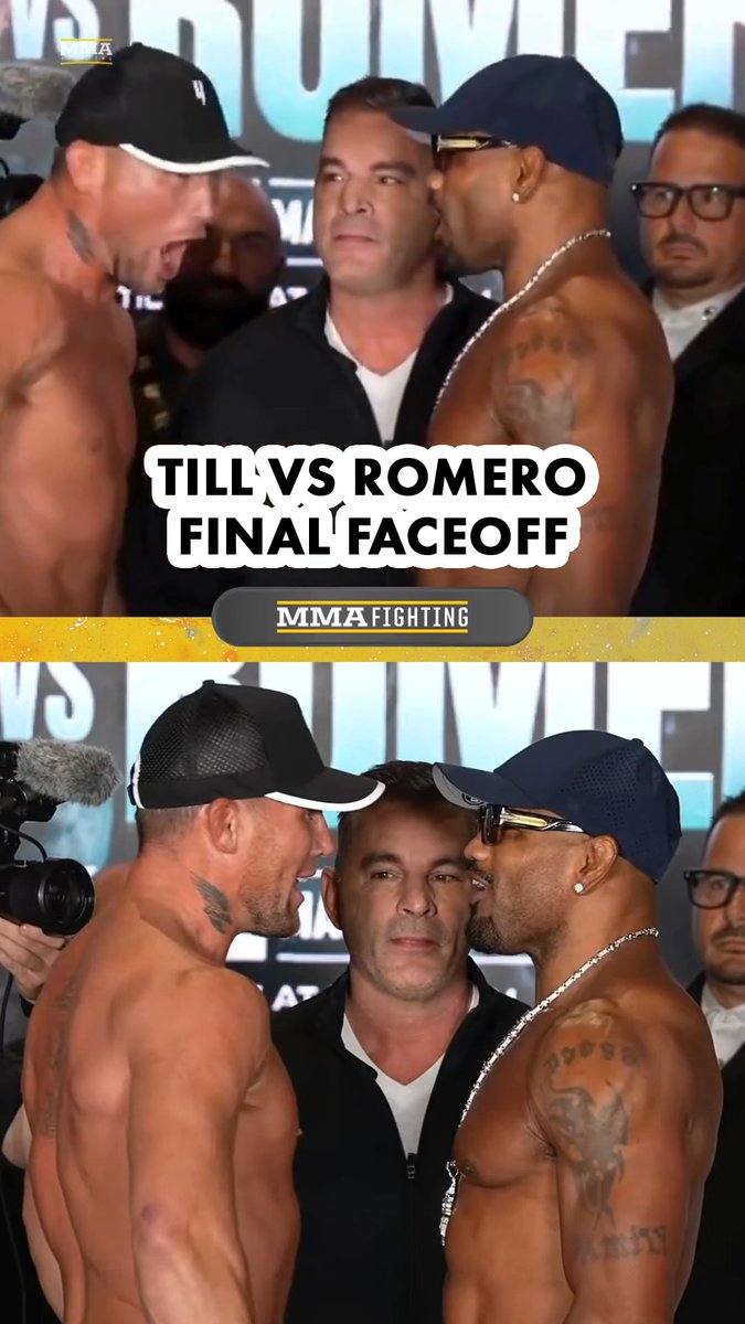 Darren Till was FIRED UP during his final #BKFC94 faceoff with Yoel Romero 👊🔥