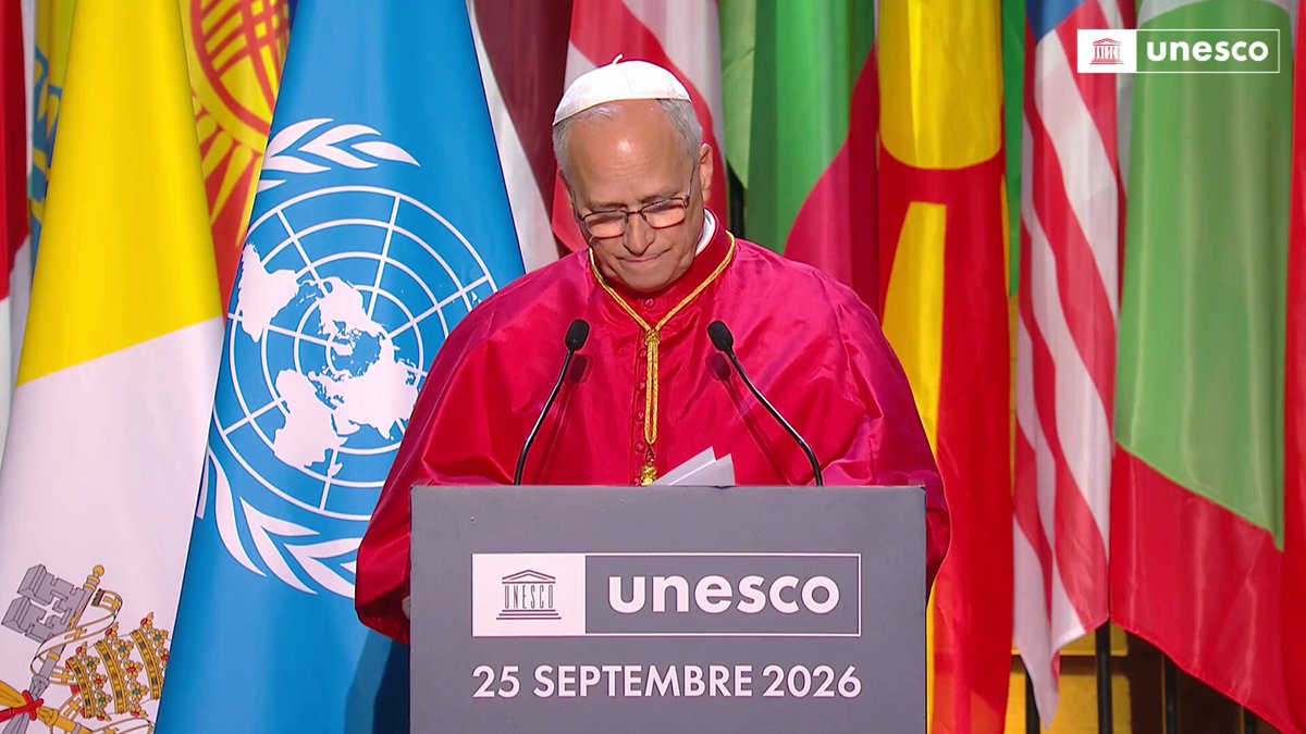 Human dignity must remain at the heart of our digital future. During his address at UNESCO, Pope Leo XIV reflected on the challenges posed by artificial intelligence, calling for technology to remain at the service of people and for greater protection of children and young people in the digital age. While artificial intelligence can process and correlate vast amounts of information, it cannot provide meaning or trust. In the words of Pope Leo XIV , “Meaning is the oxygen of the mind.” His message ultimately went beyond technology: trust, dialogue and education are essential to overcoming divisions, strengthening our common humanity and building lasting peace. ▶️ Watch highlights from Pope Leo XIV’s address at UNESCO.