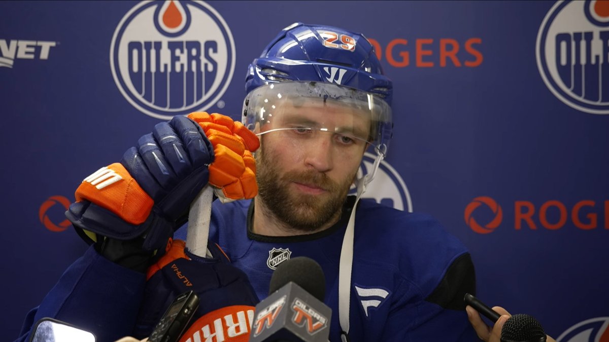 "We haven't had much time to work on it. We need to take the next couple of days to dial it in, get back to our patterns & what we want to accomplish." Leon Draisaitl speaks to the media about improving the #Oilers power play going into the season. Enterprise | #LetsGoOilers