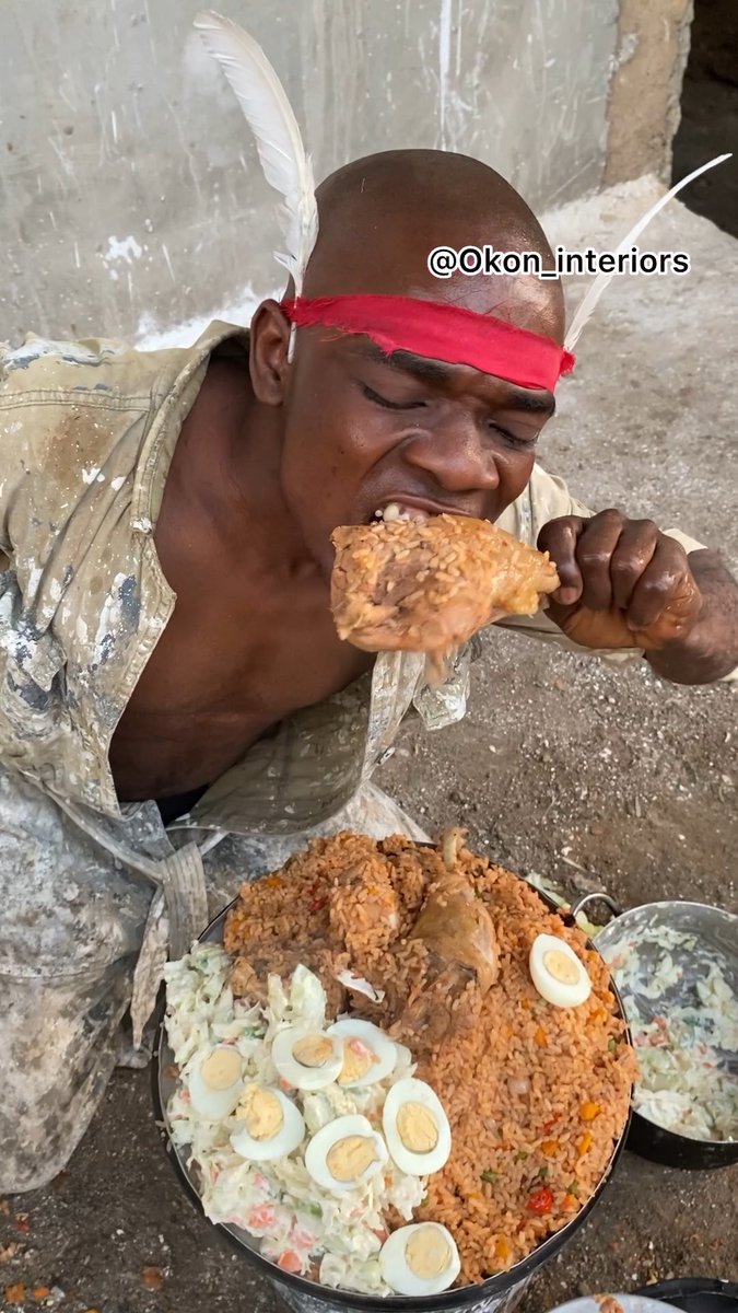 How to cook jollof rice with salat and chicken,, as the richest p.o.p man,,