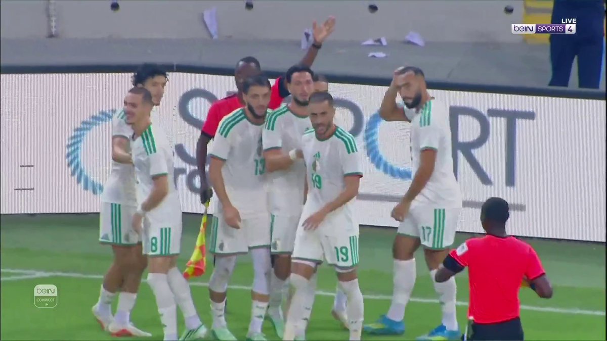 منتخب الجزائر يواصل التألق ويسجل الهدف الثالث #تصفيات_كأس_أمم_إفريقيا