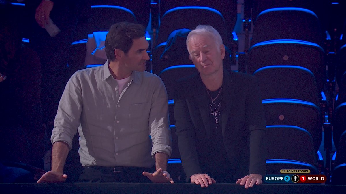 Just a couple of Hall of Famers stopping by 🍿 #LaverCup