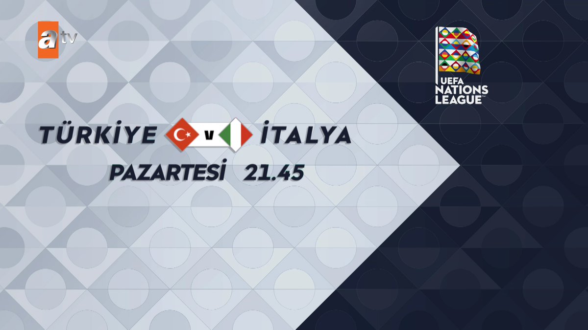 Türkiye-İtalya maçı pazartesi günü saat 21.45'te ATV'den canlı yayınlanacak.