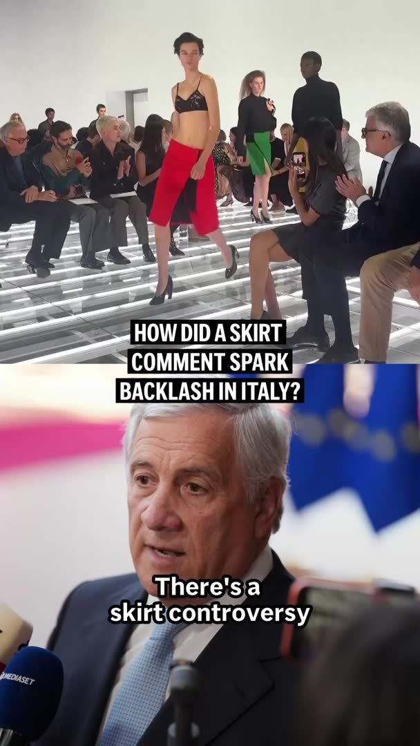 Italy’s foreign minister Antonio Tajani has sparked backlash after suggesting that a woman who wears longer skirts is more serious, reliable and faithful.