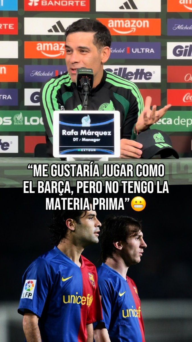 ¿El Tri de Rafa Márquez jugará como el Barcelona? Rafa Márquez sabe que es complicado...😮⚽