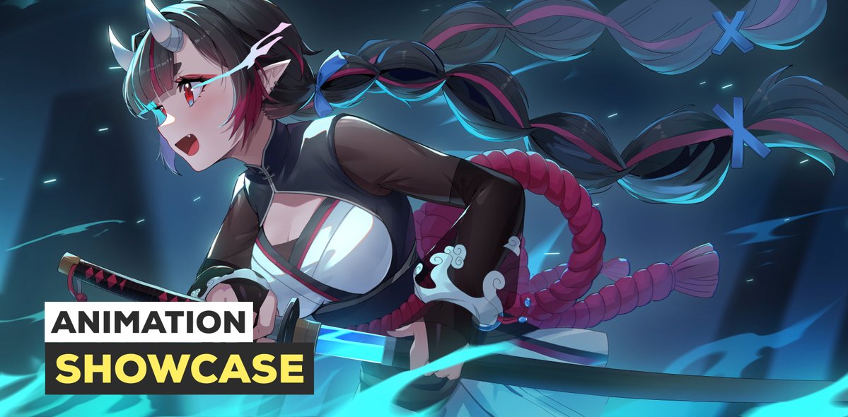 Wait for it 👿 Animation commission for YomiiOK 💙👹 || Oni Vtuber Artist: kumolin33 Animation by me #VGenComm