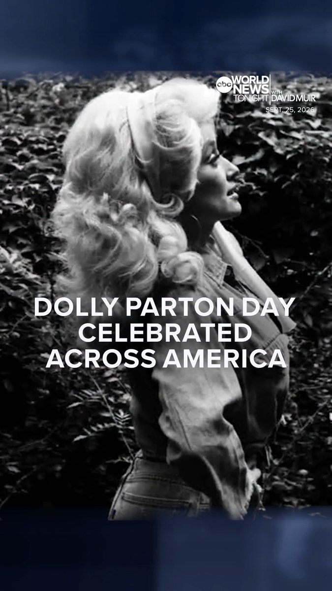 Sept. 25th has been declared Dolly Parton Day to celebrate her music, movies and legacy. The day, 9/25, is a nod to Dolly's iconic hit, “9 to 5.” David Muir shares how Americans across the country are celebrating the music icon.