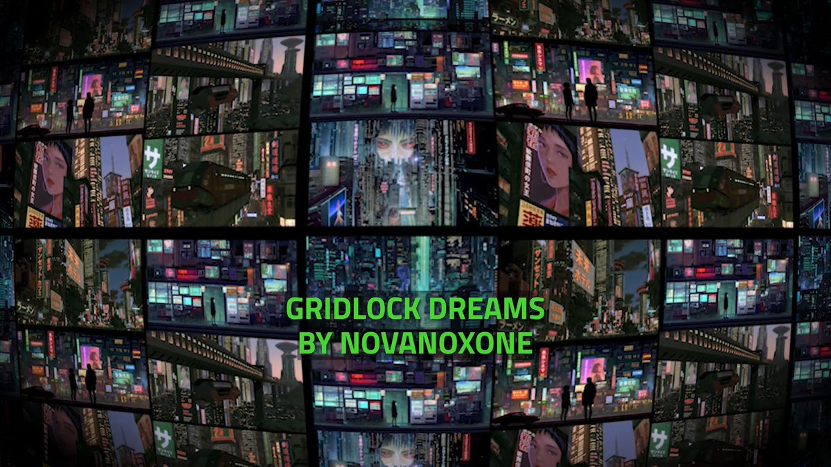 Set a moody tone for your late-night setup with Novanoxone on Razer Axon: "Gridlock Dreams" takes a darker, more cinematic approach to the cyberpunk future, creating a distinctly dystopian aesthetic.