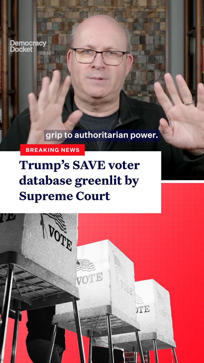 The Supreme Court just let Trump use a flawed database to purge voters. It was never built for elections. Marc Elias explains. Stay in the know: