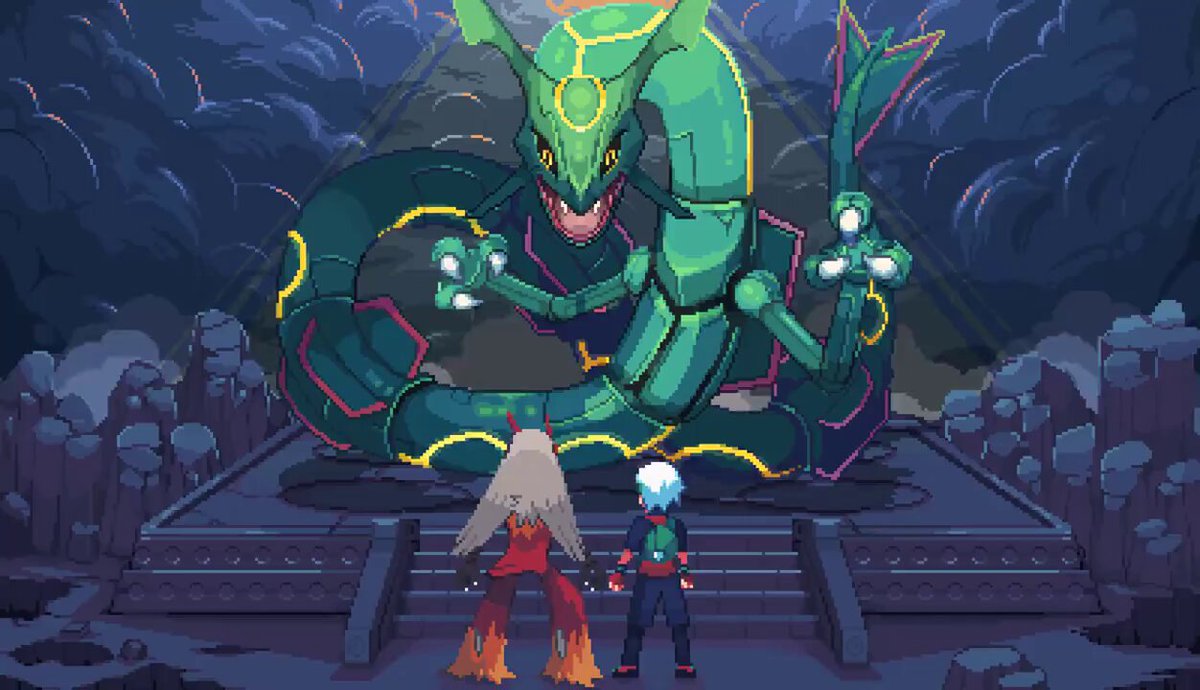 Rayquaza Encounter 🐉 artwork by the artist 波比👾pixelart