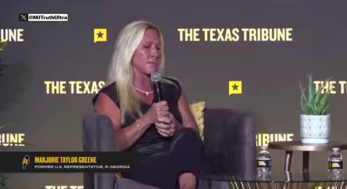 Peak desperation… she lost it. MTG and the left-leaning Texas Tribune team up to paint the picture that MAGA voters are making death threats to politicians and their children when President Trump posts unfavorably about them. Sorry hun, MAGA doesn’t do that… the worst we will do is meme you lol