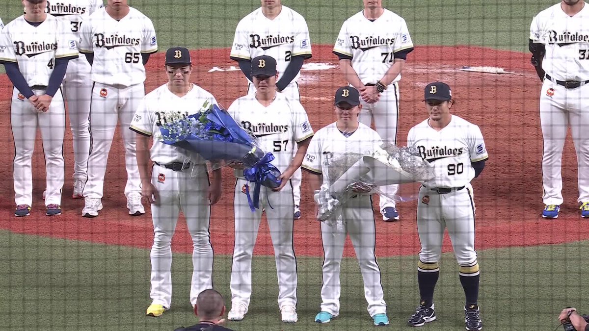 盟友たちの絆 西野真弘💐小田裕也コーチ 山田修義💐杉本裕太郎 ⚾️オリックス×日本ハム #Bs2026 #だったらDAZN