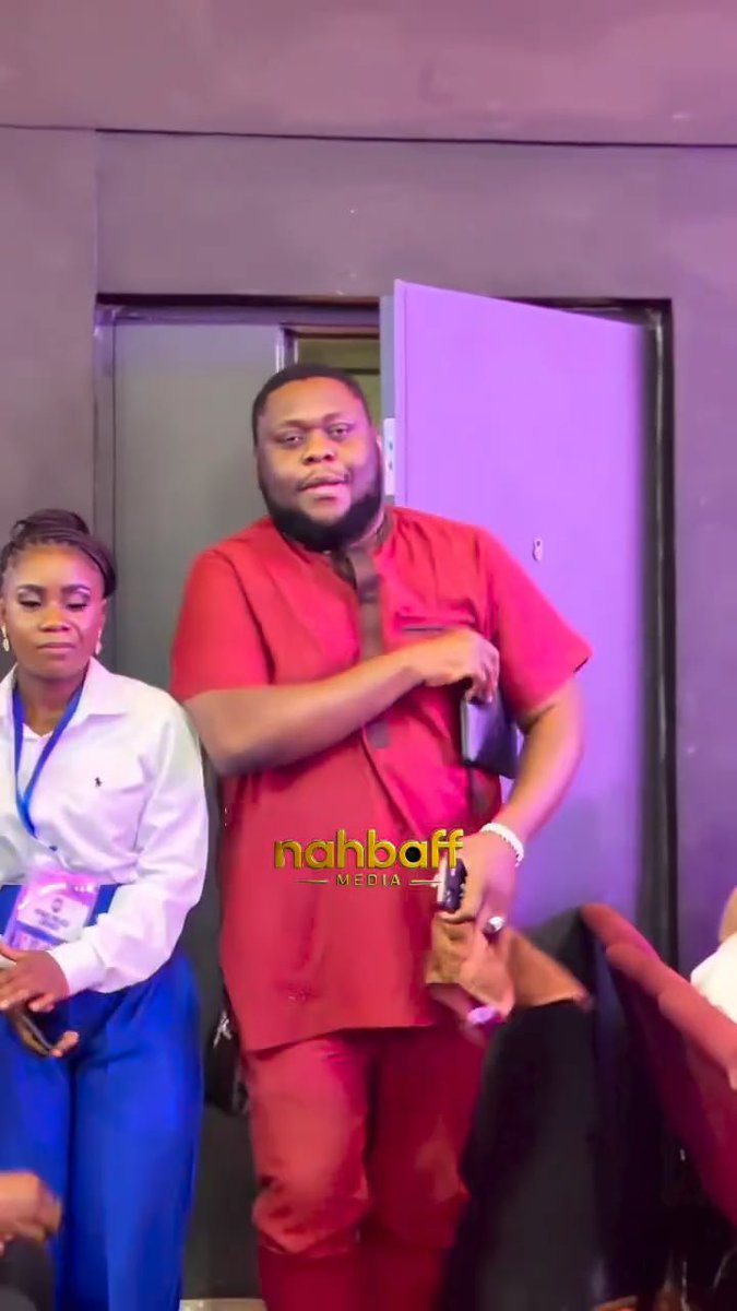 Actor Oteele and his wife at the All Believers All Night program at Peace Palace Church, Kumasi, hosted by Bishop Thunder. The atmosphere was charged with excitement and surprises 😁. Front seat.