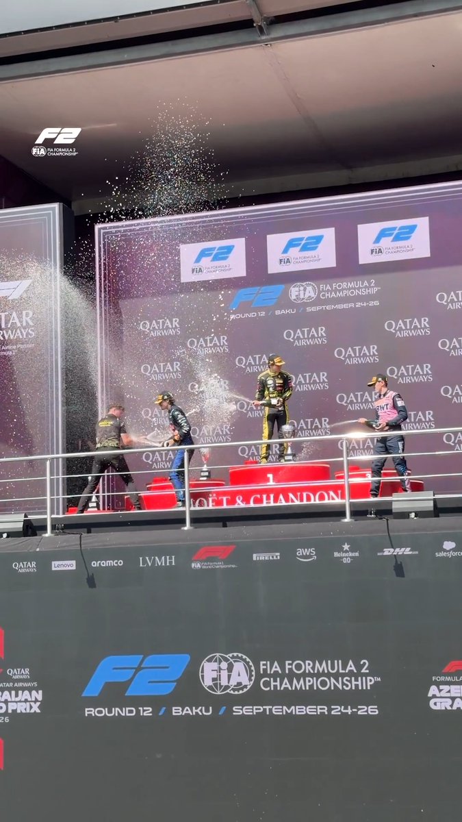 POV: You're watching the Feature Race 2 podium in Baku 🥹🏆 #F2 #AzerbaijanGP