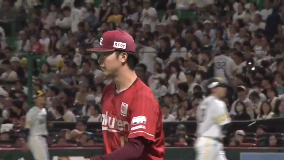 【4回裏:H 2-0 E 】 先発 #古謝樹 選手 ランナーを背負うも三者連続三振で切り抜ける! #RakutenEagles #強鷲革新