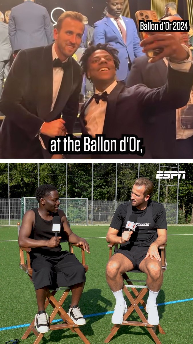That Harry Kane and IShowSpeed link-up at the Ballon d'Or ceremony 🔥