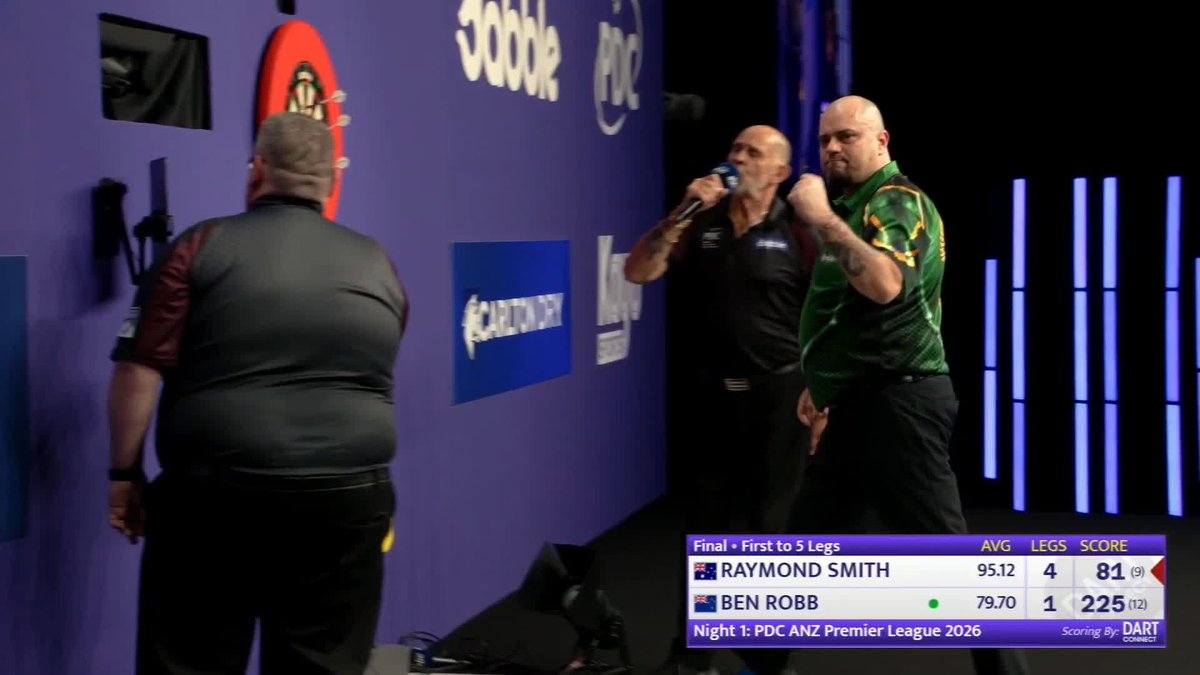 SMITH TRIUMPHS IN CANBERRA! 🎯 Raymond Smith has capped off his record-breaking night with a 5-1 win over Ben Robb in the final to open his 2026 ANZ Premier League campaign in style! 📺 #ANZPL | Night One