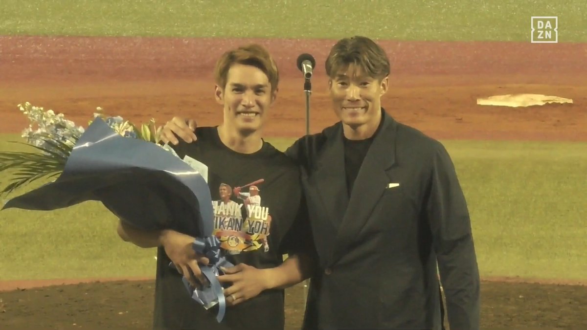 笑顔が素敵 陽岱鋼💐糸井嘉男氏 ⚾️オイシックス×ロッテ（ファーム） #オイシックス新潟アルビレックスBC #だったらDAZN #イージースポーツ