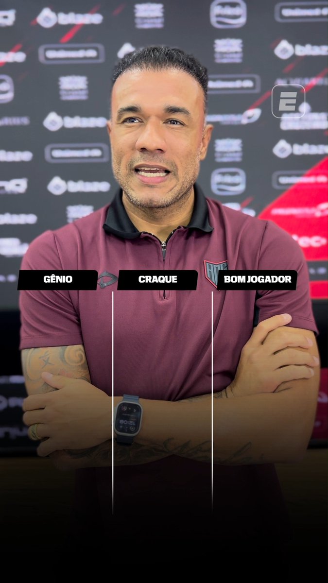 Roger, técnico do Atlético-GO, elegendo gênios, craques e bons jogadores. Concorda? 🎥 ESPN Brasil