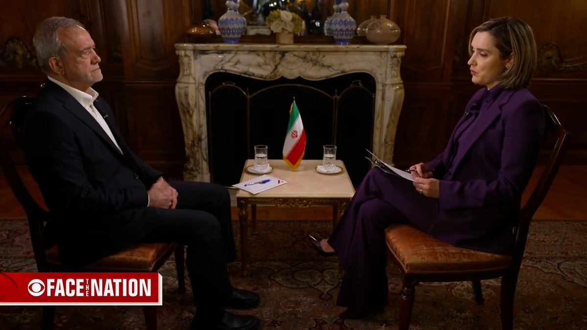 Iran's President REVEALS Supreme Leader's Role In U.S. DEAL FULL INTERVIEW and Chapters Below Iranian President Masoud Pezeshkian revealed Iran's new Supreme Leader is directly involved in the diplomatic push with Washington. Dr. Pezeshkian said they have met TWICE and confirmed the U.S. proposal was shaped through "COORDINATION" with Iran's leadership. Major decisions are also coordinated through a SIX-MEMBER team representing Iran's government, parliament and security institutions. CHAPTERS: 00:00 Iran's 7-Day Hormuz Proposal 03:30 Will Iran's Military Honor a Deal? 04:18 Pezeshkian on Meeting Trump and U.S. Trust 06:42 Iran's Nuclear Program and Inspections 09:28 Iran's New Supreme Leader 11:55 Supreme Leader and Iran's Leadership 13:19 Does the Supreme Leader Support a Deal? 14:00 Pezeshkian on War and Risking His Life 15:09 Sanctions, Economy and U.S. Pressure 17:22 Nuclear Weapons and Regime Change 18:44 Civilian Deaths and Iran Protests 21:16 Detained Americans and Frozen Iranian Money 22:42 Would Pezeshkian Meet Trump? 23:51 Threats Against Trump and His Family 25:03 Why Iran Says Trust Must Come First 25:41 Final Message on Peace and Israel