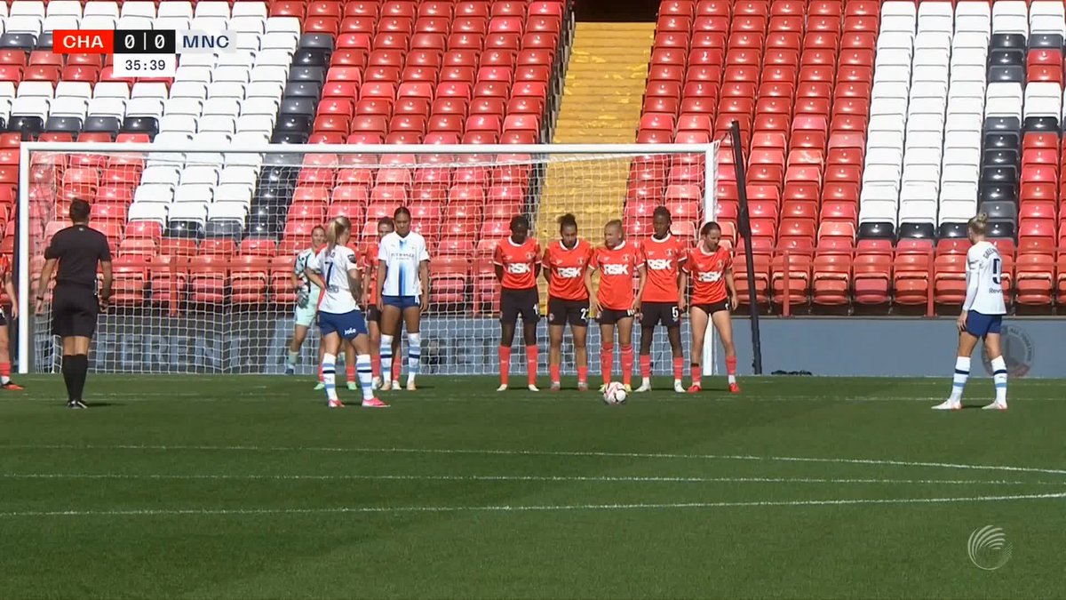 Manchester City have taken the lead thanks to an Alex Greenwood free-kick ⚽️