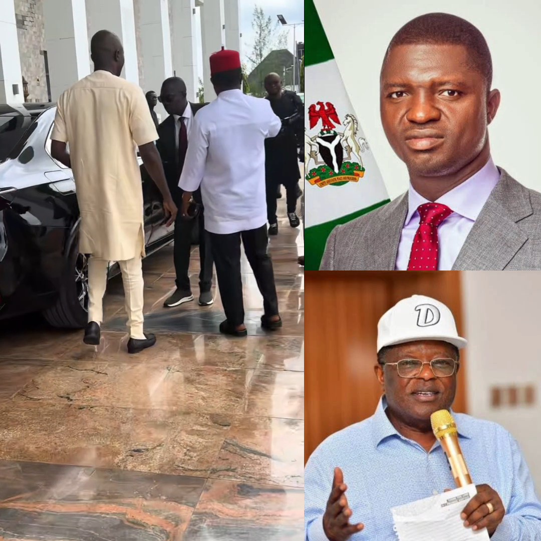 Trending video of Ebonyi State Governor, Ogbonna Nwifuru, and Minister of Works, Dave Umahi, on their way to an event.