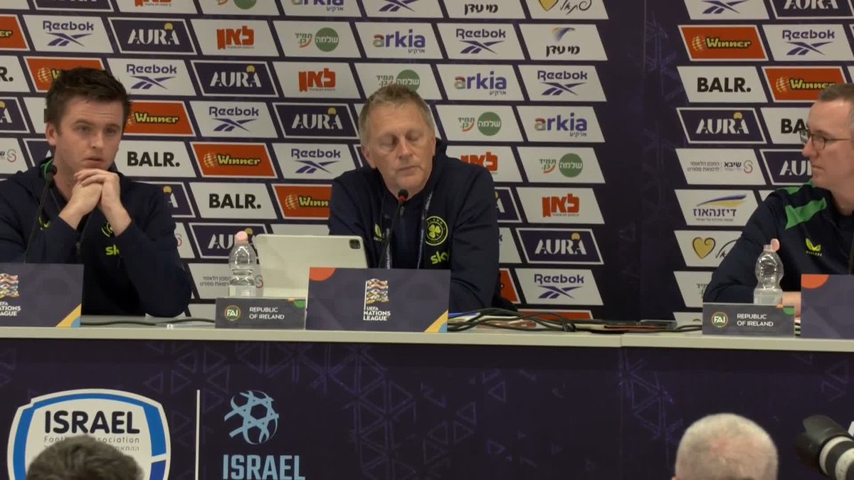 Republic of Ireland boss Heimir Hallgrimsson is asked if he regrets saying Israel is commiting genocide #RTEsoccer