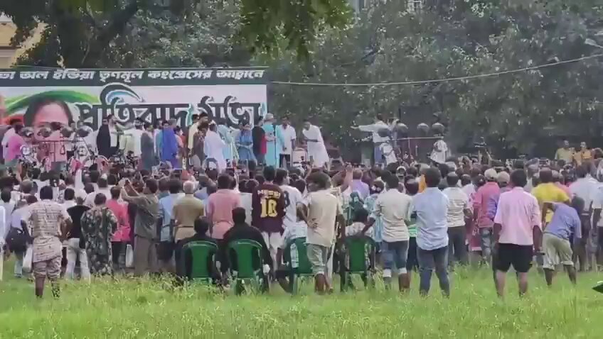 Didi, O Didi, Yeh toh scam ho gaya aap ke saath😂 Look at "massive" crowd at Mamata Banerjee's maiden public program after losing Bengal Elections. CEC Gyanesh Kumar Ji must be blamed for this too. He deleted Didi's Bangladeshi supporters.😭
