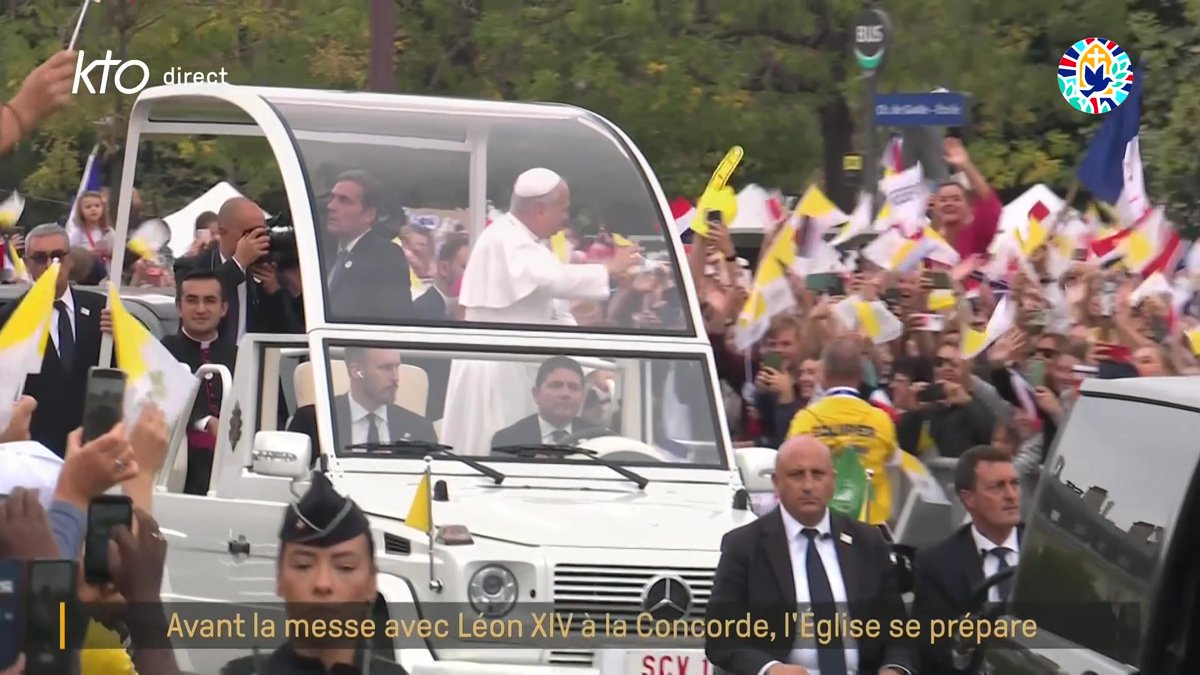 🇫🇷 | AHORA — Cerca de un millón de personas abarrotaron los Campos Elíseos de París para recibir al Papa León XIV durante su visita a Francia.