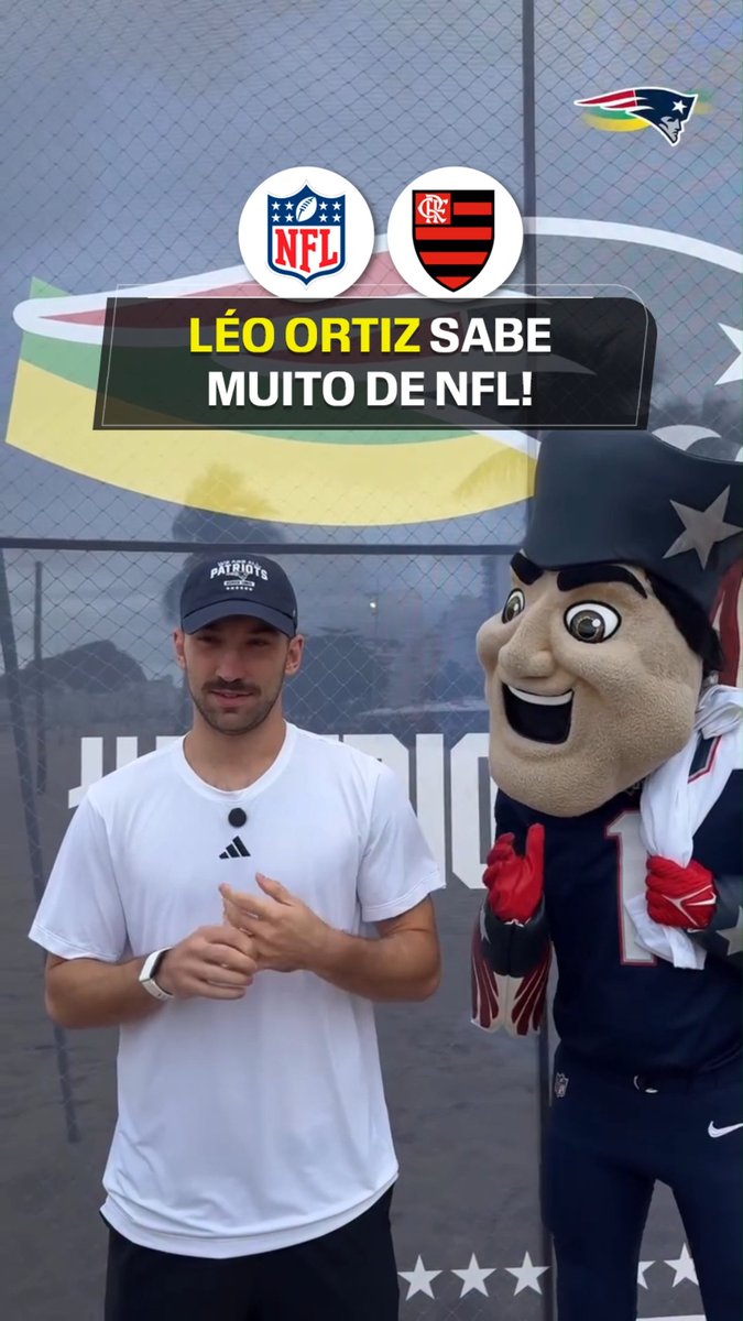 Léo Ortiz foi desafiado a falar o máximo de jogadores do New England Patriots que conseguisse em 30 segundos e DEITOU na missão! 🏈🔥 O jogador do Flamengo é muito NFL! Via Patriots Brasil / @nflbrasil #NFLnaESPN #NFL #Flamengo