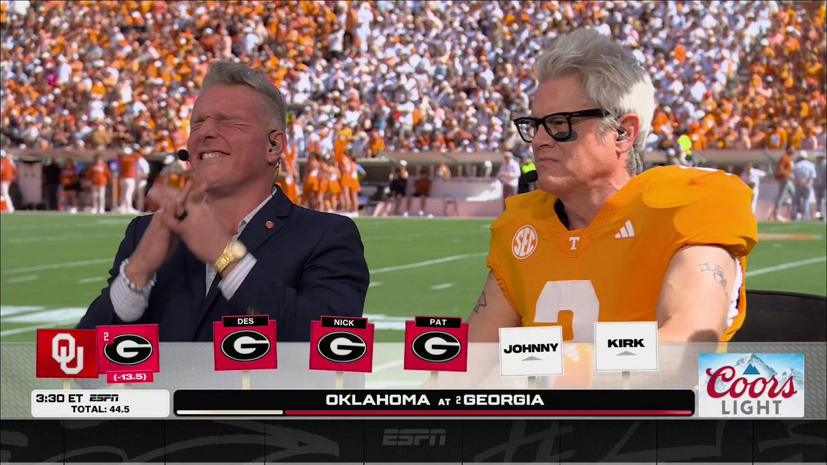 Johnny Knoxville's Oklahoma-Georgia pick 😭