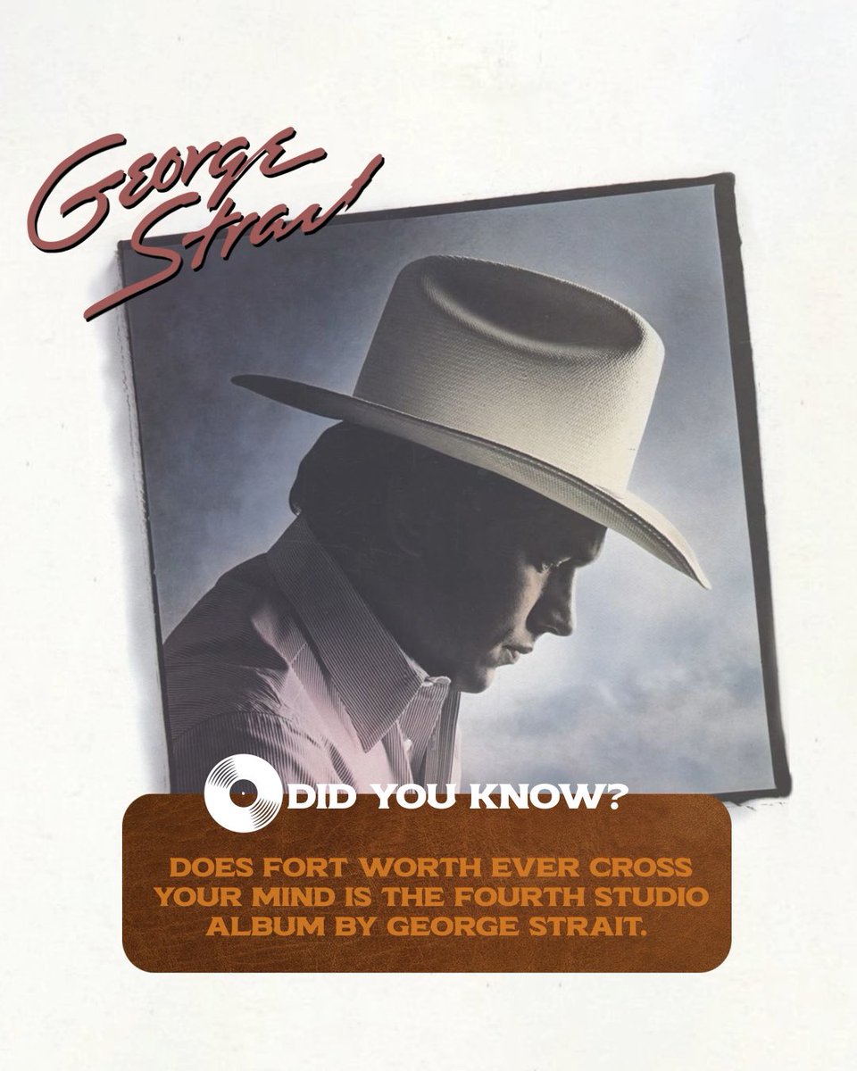 Fort Worth is always on our minds as we celebrate the anniversary of this iconic album today! 🎶 #DoesFortWorthEverCrossYourMind