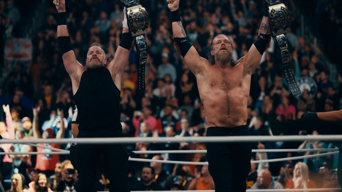 FTR and the @YoungBucks are in a race to see which team will become the first four-time AEW World Tag Team Champs. The hurdle in their way: All-time legends. Adam Copeland and Jay 'Christian' Reso defend their titles in a 3-Way Ladder Match vs FTR & the Bucks – #AEWAllOut, TONIGHT!
