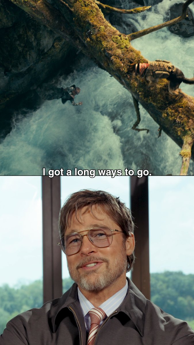 Brad Pitt might still need some survival training, but he's got the best partner for it. #HeartOfTheBeast is now showing at Regal. 🎟️: